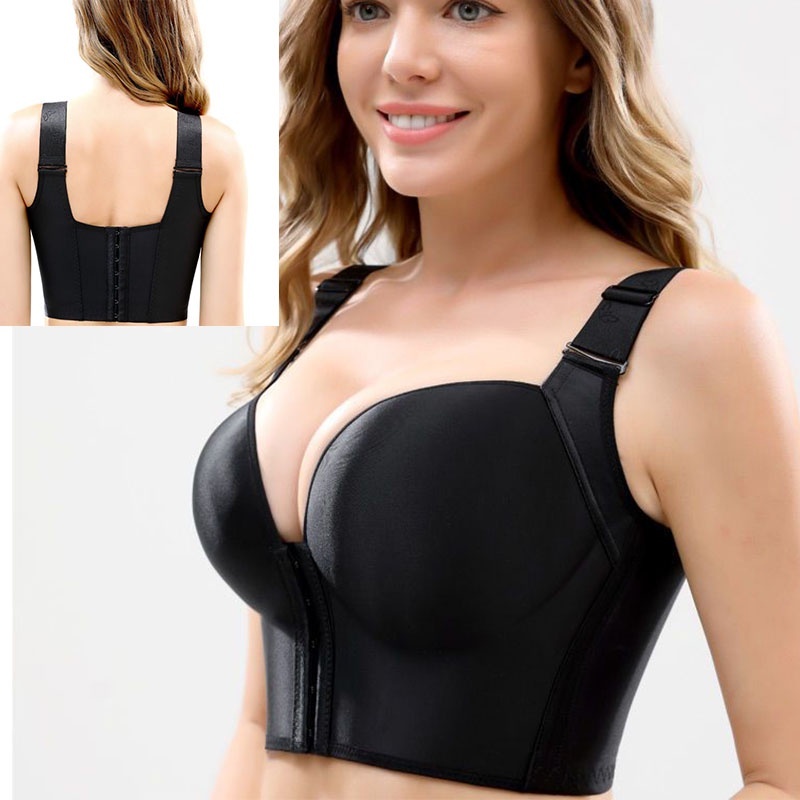 ปรับประเภท 34-50CDE ขนาดใหญ่ไร้สายด้านหน้า Five-Bra Bra Correction Full-Cup ผู้หญิงบางไขมัน mm Breast-closing Lace Vest ขั้นต่ํา