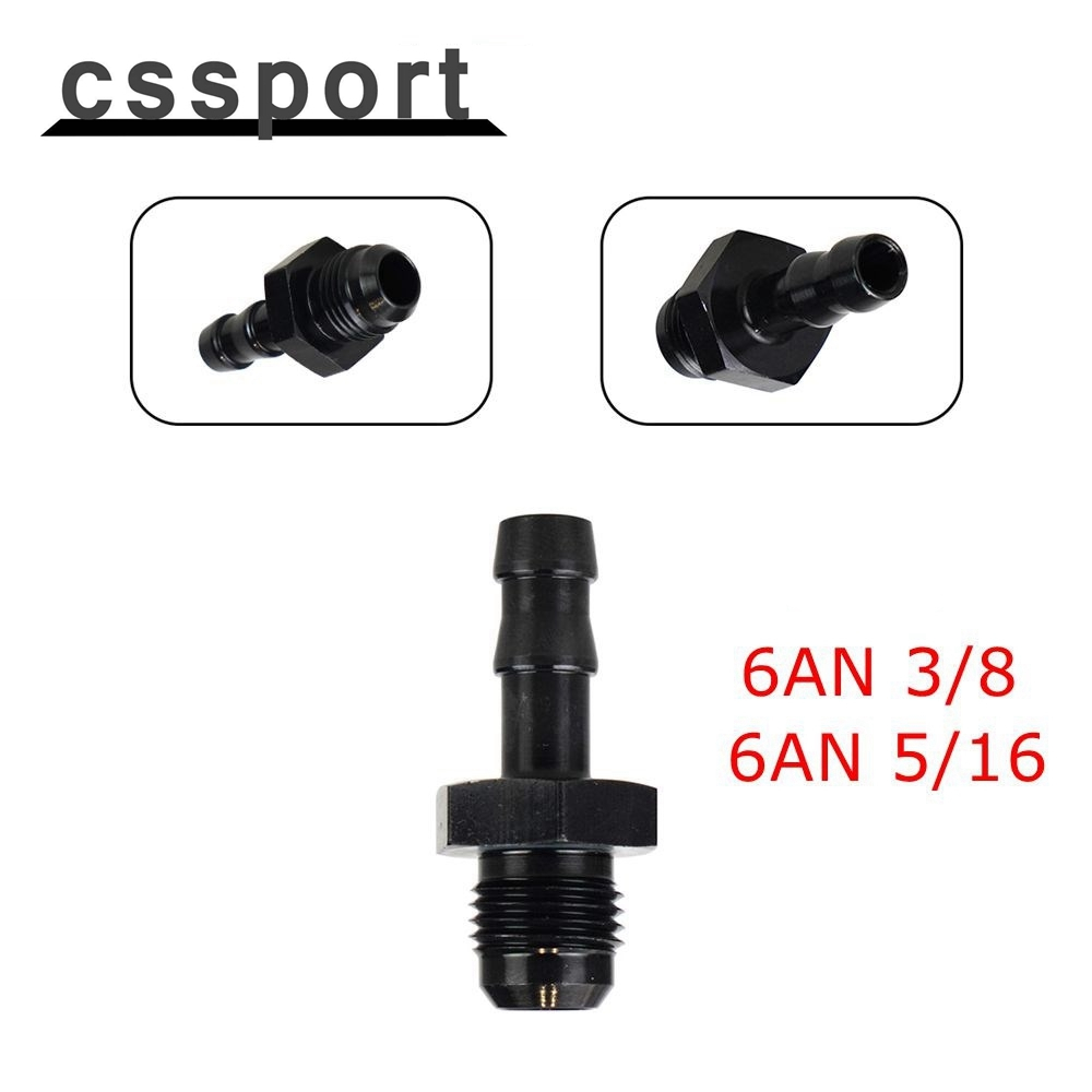 6an อะแดปเตอร์ข้อต่อท่อน้ํามันเชื้อเพลิง อลูมิเนียม 6AN 3/8 5/16 -6 AN ตัวผู้ เป็น 3/8 นิ้ว 5/16 นิ้