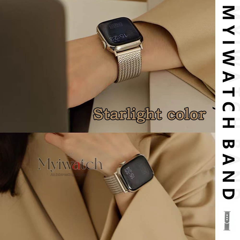 Ready StockMilainese Steel Metal Strap For iWatch Series Ultra 11 10 9 S8 7 6 SE 5 4 3 2 Metal Stainless business casual band for iwatch 46mm 49mm 44mm 40mm 42mm 41mm 45mm 38mm