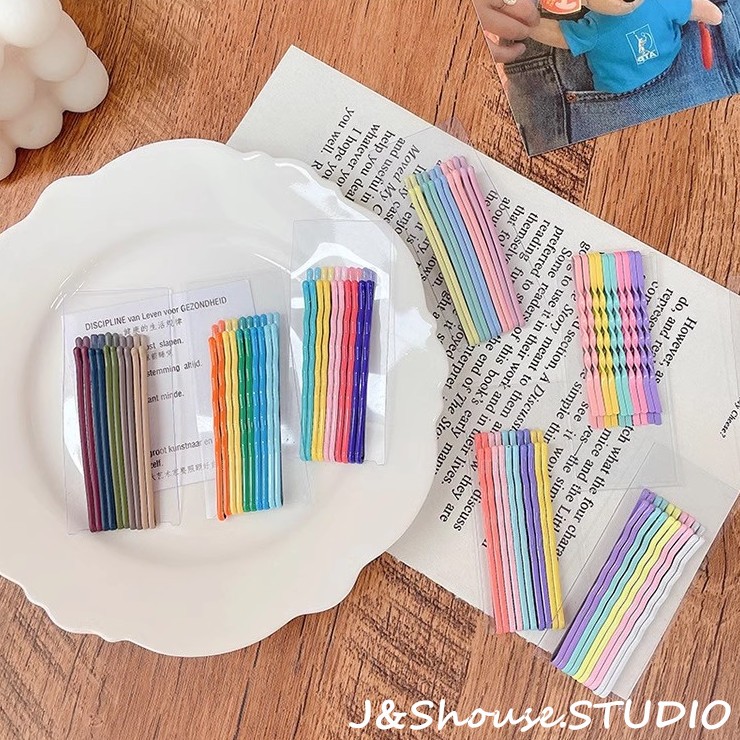 J059 10 ชิ้น/การ์ดโลหะญี่ปุ่นเกาหลีIรูปร่างลูกอมและกิ๊บสีเข้มเครื่องประดับผมpstyle ผู้หญิงอุปกรณ์เสริม