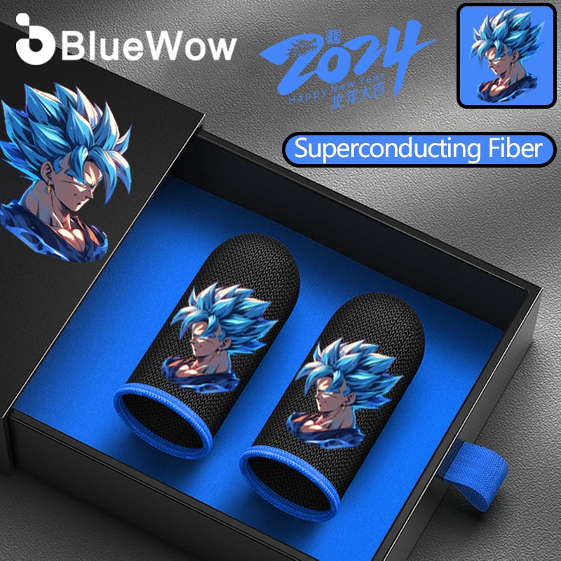 Bluewow 【Goku】ปลอกสวมนิ้วหัวแม่มือ กันลื่น ระบายอากาศ กันเหงื่อ สําหรับเล่นเกมมือถือ PUBG