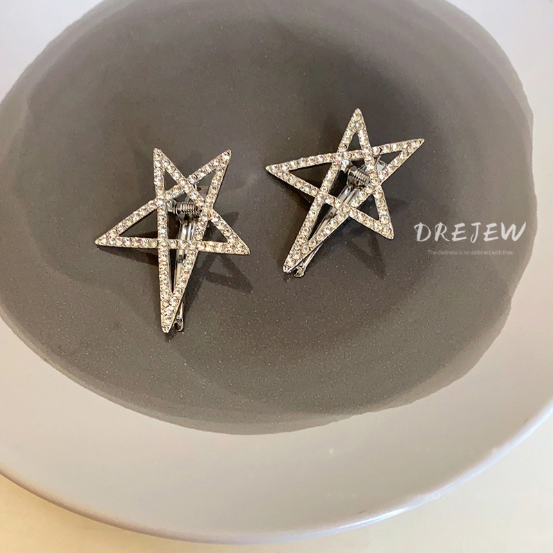 DREJEW กิ๊บติดผม รูปตัวอักษร ประดับมุก เพชร เข้ากับทุกการแต่งกาย สําหรับผู้หญิง - รูปที่ 3