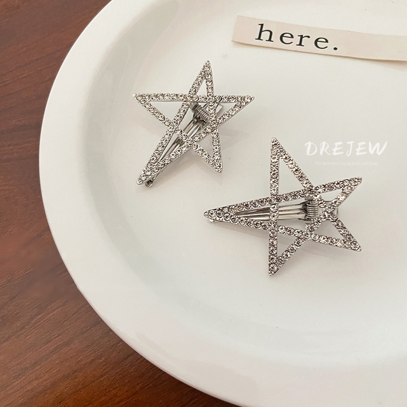 DREJEW กิ๊บติดผม รูปตัวอักษร ประดับมุก เพชร เข้ากับทุกการแต่งกาย สําหรับผู้หญิง - รูปที่ 2