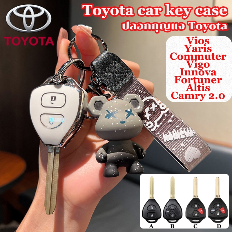 เคสกุญแจรีโมทรถยนต์ สําหรับ Toyota 2 3 4 ปุ่ม Vios Yaris Commuter Vigo Innova Fortuner Altis Camry 2.0