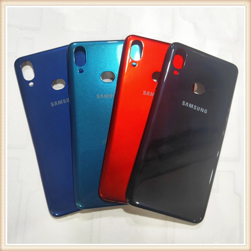 สําหรับ Samsung Galaxy A10S A107 A107F พลาสติกแบตเตอรี่ฝาหลังที่อยู่อาศัยด้านหลังประตูกรณีเปลี่ยน