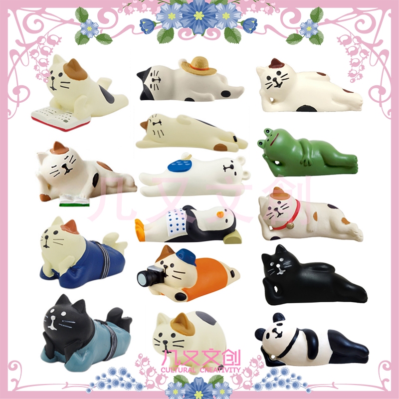 [Jy] ของตกแต่ง ขนาดเล็ก D20-11 ร้านขายของชํา สไตล์ญี่ปุ่น Zakka เครื่องประดับเรซิ่น รูปแมว Sanhua สร้างสรรค์ สไตล์ญี่ปุ่น สําหรับตกแต่งบ้าน