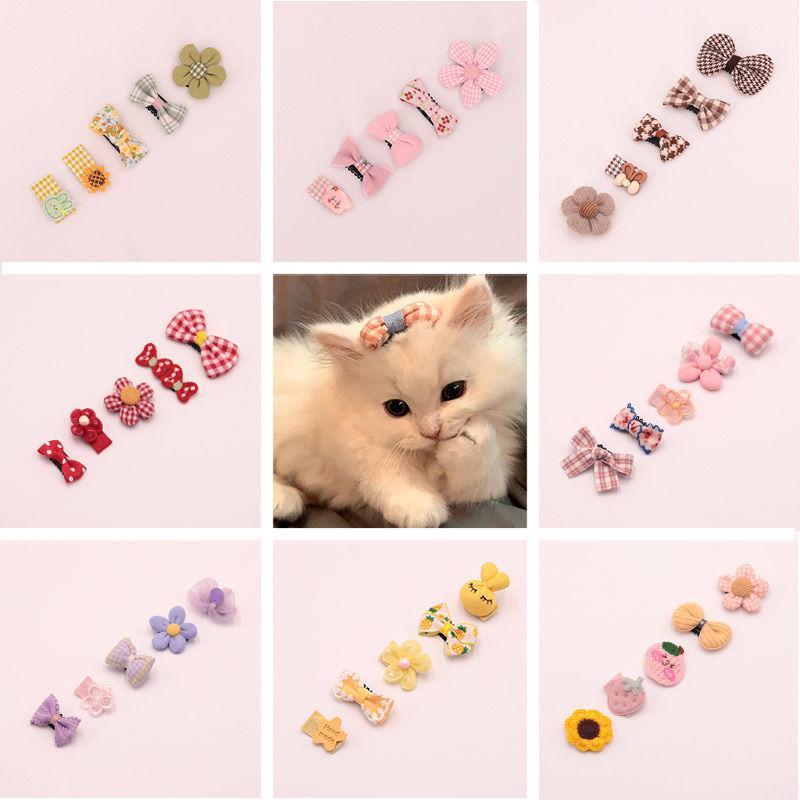 กิ๊บติดผม รูปดอกไม้ ผลไม้น่ารัก เครื่องประดับ สําหรับสัตว์เลี้ยง สุนัข แมว