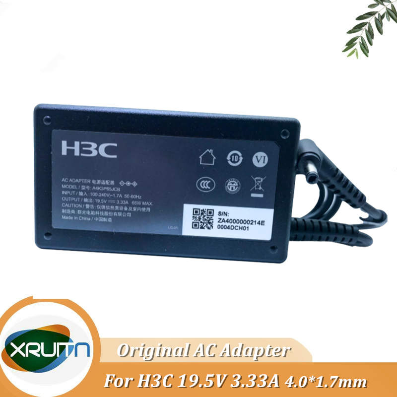 ของแท้ A4K3P65JCB 19.5V 3.33A 65W 4.0x1.7 มม.อะแดปเตอร์ AC สําหรับ H3C Z4-410-0023 Z6-410-0023 แล็ปท