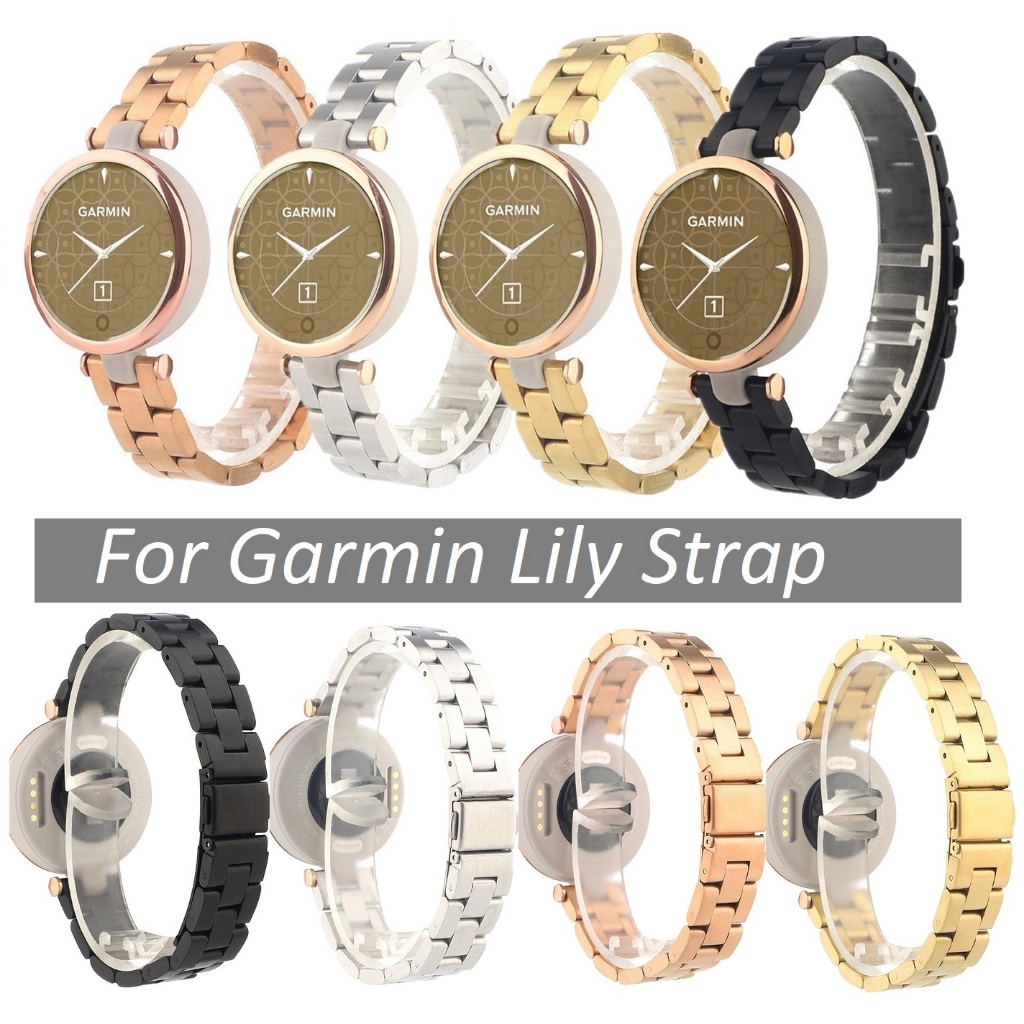 สายนาฬิกาข้อมือ สเตนเลส สําหรับ Garmin Lily สายนาฬิกาโลหะ สําหรับ Garmin Lily สายนาฬิกาข้อมือ สร้อยข้อมือ พร้อมเครื่องมือติดตั้ง สําหรับ Garmin Lily SmartWatch อุปกรณ์เสริม
