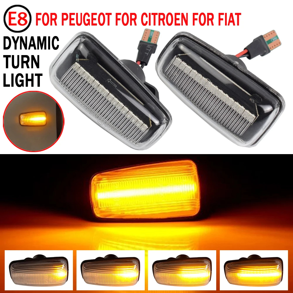 ไฟสัญญาณไดนามิก LED สําหรับ Citroen Berlingo Jumpy Saxo Xantia Xm ZX Peugeot 106 36 406 806 Expert P