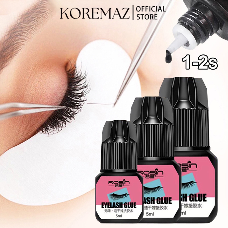 KOREMAZ กาวติดขนตาปลอม แห้งเร็ว ขนาด 5 มล. สําหรับต่อขนตา 1-2 วินาที