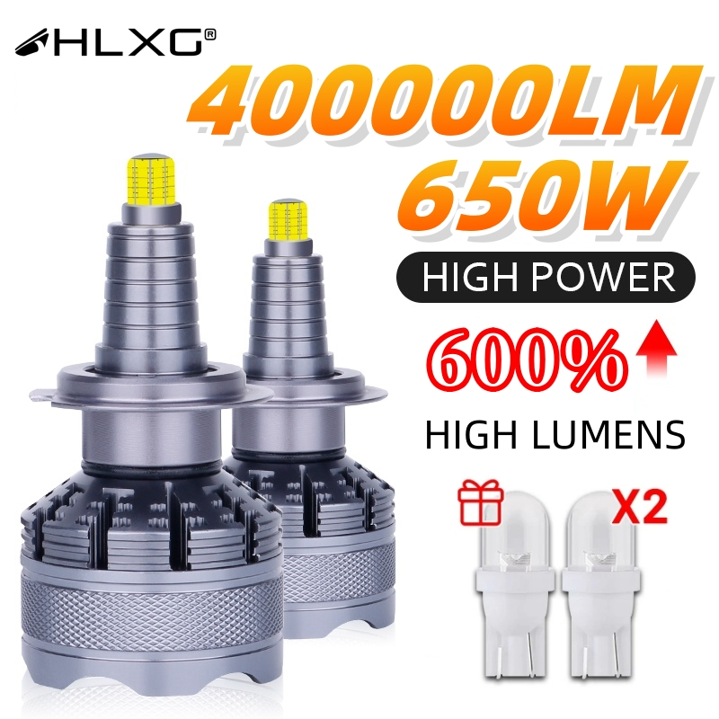 D2S H7 H11 LED ไฟตัดหมอก Canbus 360° HB3 HB4 D4S 400000LM 9012 9005 9006 Turbo Bi เลนส์โปรเจคเตอร์ Led H8 H9 หลอดไฟหน้ารถยนต์