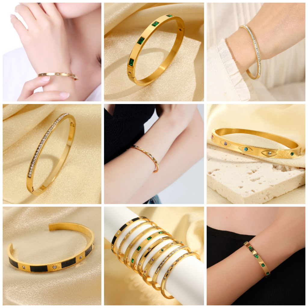 สร้อยข้อมือ ไทเทเนียม สเตนเลส สไตล์เรโทร ระดับไฮเอนด์ แฟชั่นสําหรับผู้หญิง