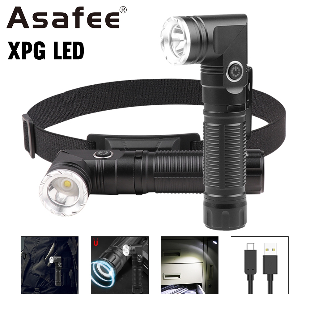 Asafee W373 ไฟหน้าซูม 500LM ไฟหน้าแม่เหล็กที่มีประสิทธิภาพ Super Bright กลางแจ้ง XPG ไฟ LED สําหรับตกปลากลางคืนวิ่งตกปลา
