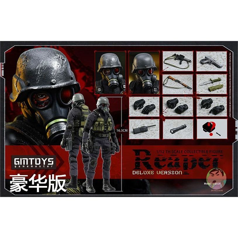 Gmtoys ฟิกเกอร์ Resident Evil Hunk DX Resident 1/12 สําหรับตกแต่งบ้าน