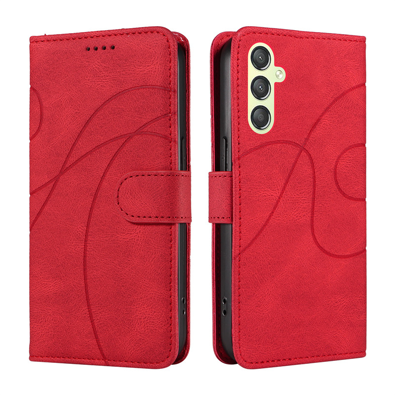 เคสโทรศัพท์หนัง PU นิ่ม ฝาพับ พร้อมช่องใส่บัตร ตั้งได้ หรูหรา สําหรับ Samsung Galaxy A05s A15 A25 A35 A55 5G S24 Ultra S23 FE 5G S24 Plus - รูปที่ 7