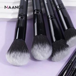 MAANGE ชุดแปรงแต่งหน้าเกาหลีสีดำ พร้อมกล่องเก็บ ขนนุ่มพิเศษ เกลี่ยแป้งได้ง่าย สม่ำเสมอ 51367