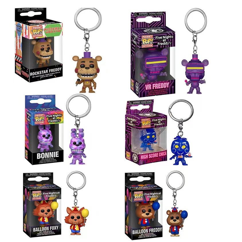 Funko pop ห้าคืนที่ห้าคะแนนสูงของ freddy chica พวงกุญแจจี้รถ