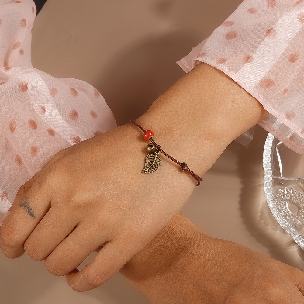 สร้อยข้อเท้า ประดับลูกปัดเซรามิก สไตล์โบฮีเมียนวินเทจ