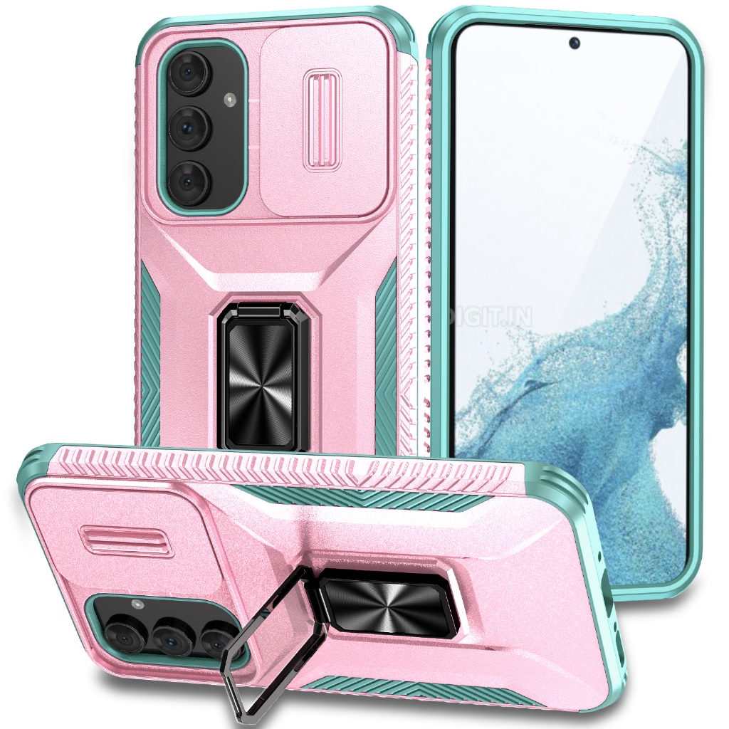 เคสโทรศัพท์มือถือแบบแข็ง กันกระแทก พร้อมแหวนขาตั้งแม่เหล็ก สําหรับ Samsung Galaxy A54 A14 A15 A25 A35 A55 A05S