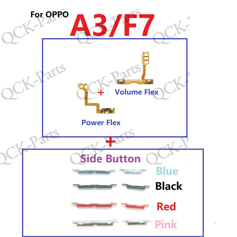 ปุ่มกดสวิตช์เปิดปิด ควบคุมระดับเสียง สายเคเบิ้ลอ่อน สําหรับ OPPO F7 A3