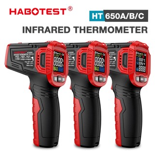【จัดส่งจากกรุงเทพ】HABOTEST HT650 เครื่องวัดอุณหภูมิอินฟราเรด เลเซอร์ ไม่สัมผัส ไพโรมิเตอร์ ไฮโกรมิเตอร์ IR เทอร์โมมิเตอร์ เครื่องมือทดสอบเทอร์โมมิเตอร์