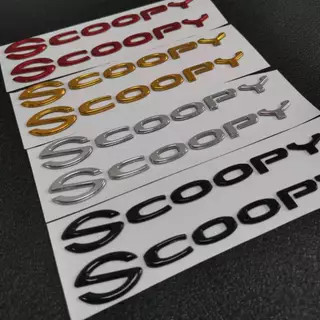 โลโก้ scoopy 2013-2024 โลโก้มอเตอร์ไซค์ ตราสัญลักษณ์ 3D