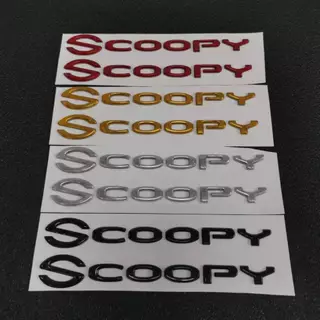 โลโก้ scoopy 2013-2024 โลโก้มอเตอร์ไซค์ ตราสัญลักษณ์ 3D