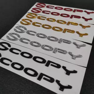 โลโก้ scoopy 2013-2024 โลโก้มอเตอร์ไซค์ ตราสัญลักษณ์ 3D