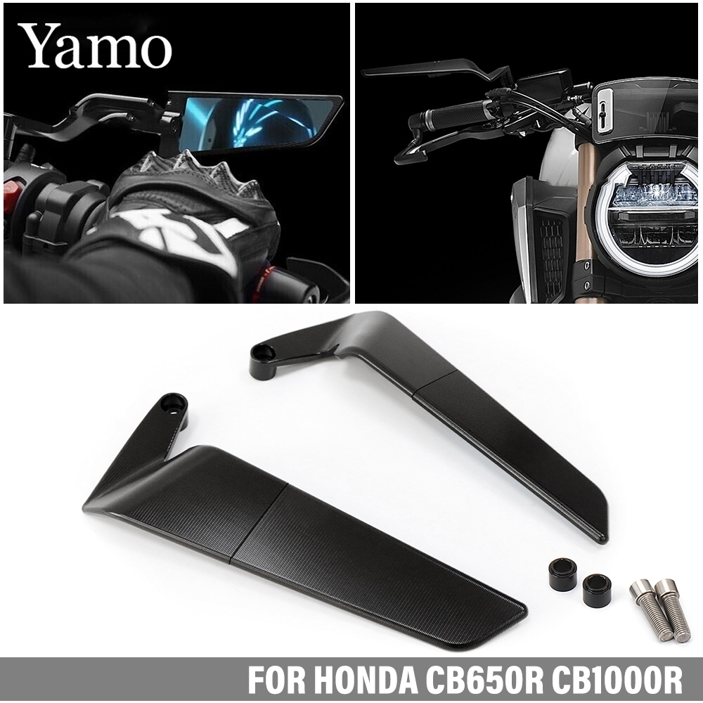สําหรับ Honda CB150R CB125R CB250R CB300R CB650R CB1000R CB650F ดัดแปลงกระจกมองหลังปีกคงที ่ CB150R CB750 CB400F CNC อลูมิเนียมสะท ้ อนแสง