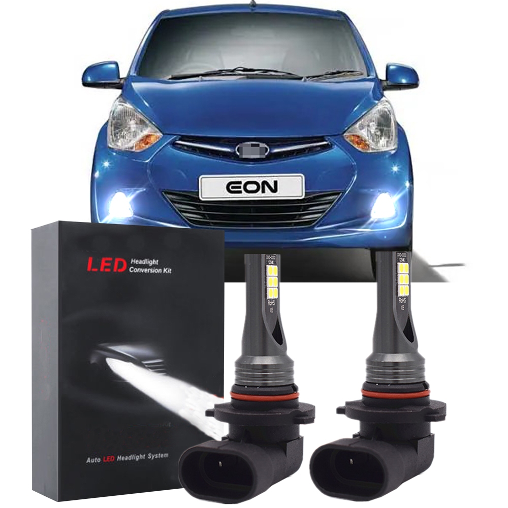 สําหรับ HYUNDAI EON 2012 - 2019 2PC CLY LHL LED Fog Light Combo หลอดไฟชุดแปลงสีขาว 6000K 10-32V