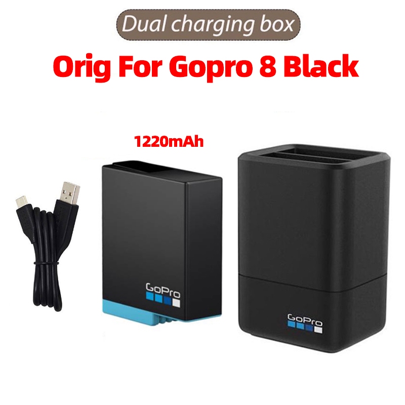 Orig Gopro Hero 8 Black Battery Charger Hub ที่ชาร์จแบตเตอรี่ สีดํา สําหรับ Gopro 8 1220mAh