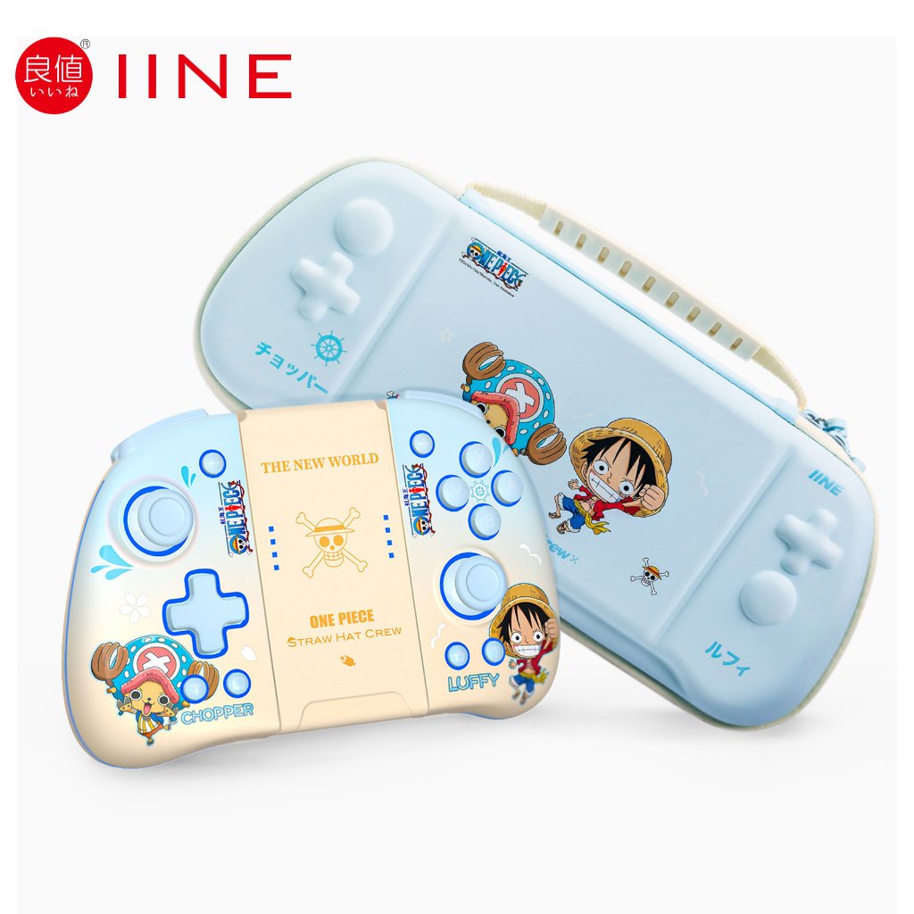 Iine ONE-PIECE จอยสติ๊ก Neptune Joypad ALPS พร้อมที่ชาร์จ และกระเป๋าเก็บจอยแพด สําหรับ Nintendo Swtich OLED