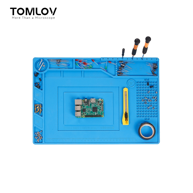 [39*27CM Neutral-TE-S150-Service work mat]【Magnetic Mat 】TOMLOV แผ่นเชื่อมซ่อมแซม