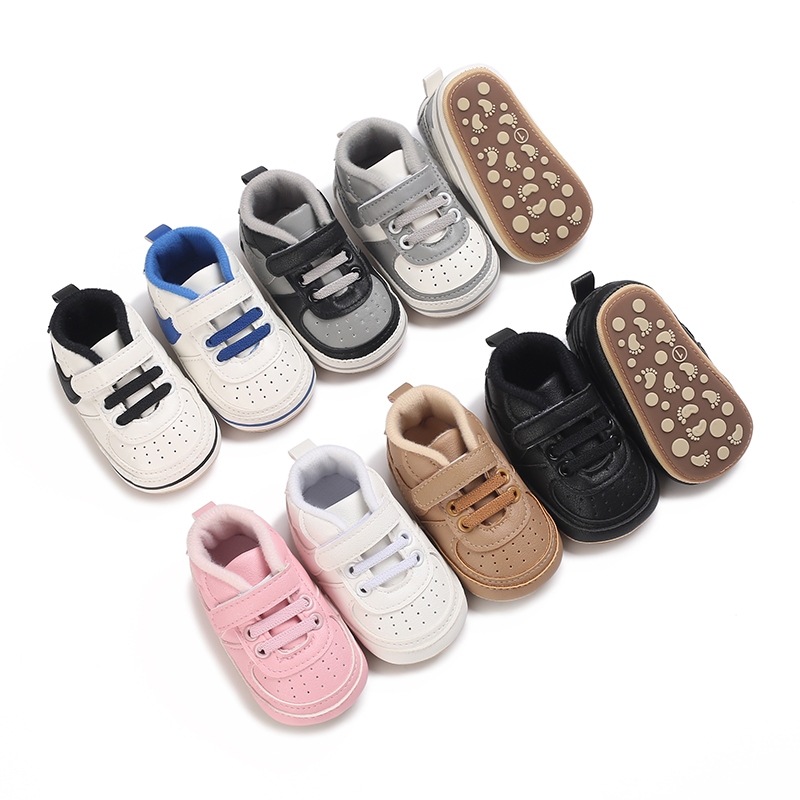 รองเท้าผ้าใบลําลอง พื้นยาง กันลื่น สําหรับเด็กผู้ชาย และผู้หญิง อายุ 0-18 เดือน