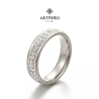 ARTPHRO แหวนสแตนเลส ผู้ชาย ผู้หญิง แฟชั่น แหวนคู่ ไม่ลอก ไม่ ดำ ใส่อาบน้ำได้ แหวนคู่แต่งงาน หมั้น