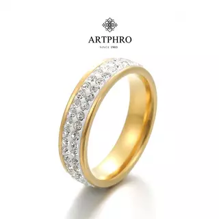 ARTPHRO แหวนสแตนเลส ผู้ชาย ผู้หญิง แฟชั่น แหวนคู่ ไม่ลอก ไม่ ดำ ใส่อาบน้ำได้ แหวนคู่แต่งงาน หมั้น