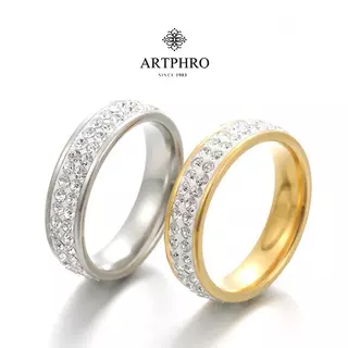 ARTPHRO แหวนสแตนเลส ผู้ชาย ผู้หญิง แฟชั่น แหวนคู่ ไม่ลอก ไม่ ดำ ใส่อาบน้ำได้ แหวนคู่แต่งงาน หมั้น