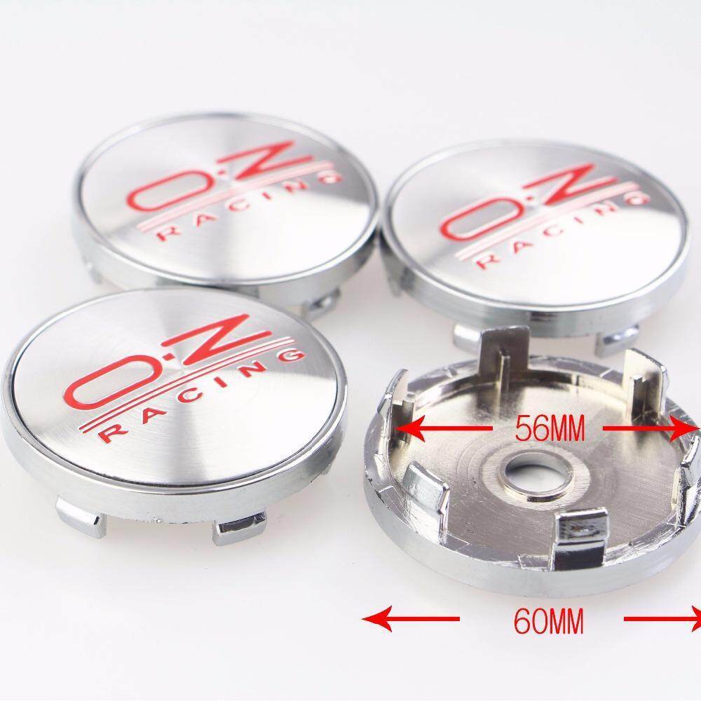 4pcs 60 มม.OZ สัญลักษณ์ศูนย์ล้อหมวกศูนย์ล้อ Hubs สําหรับ BMW Lexus Ford kia honda toyota benz audi ProtonVW Mazda Nissan sprot