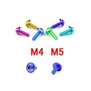 สกรูหัวร่มไทเทเนียม TC4/GR5 M4 M5 X 10 15 20 25 30 35 40 45 50 มม. สําหรับรถจักรยานยนต์