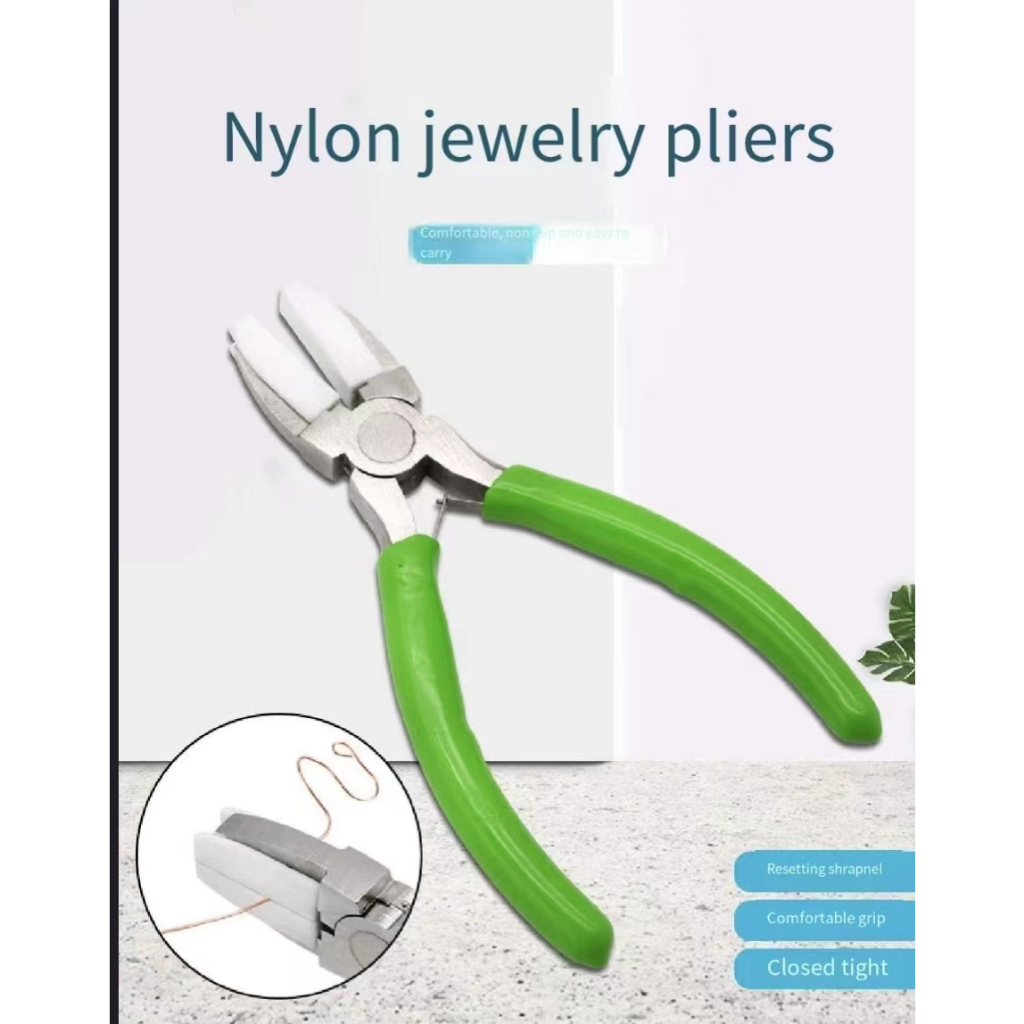 คีมปากแบน พลาสติก คีมซ่อมเครื่องประดับ คีมซ่อมเครื่องประดับ แฮนด์เมด DIY เครื่องมือคีม 6 นิ้ว คีมไนล่อน