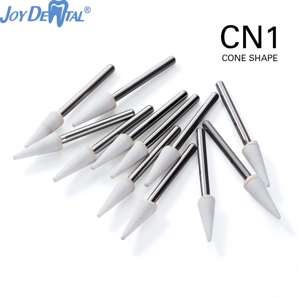กรวยหินขัดฟัน ทรงกลม สีขาว 12 ชิ้น