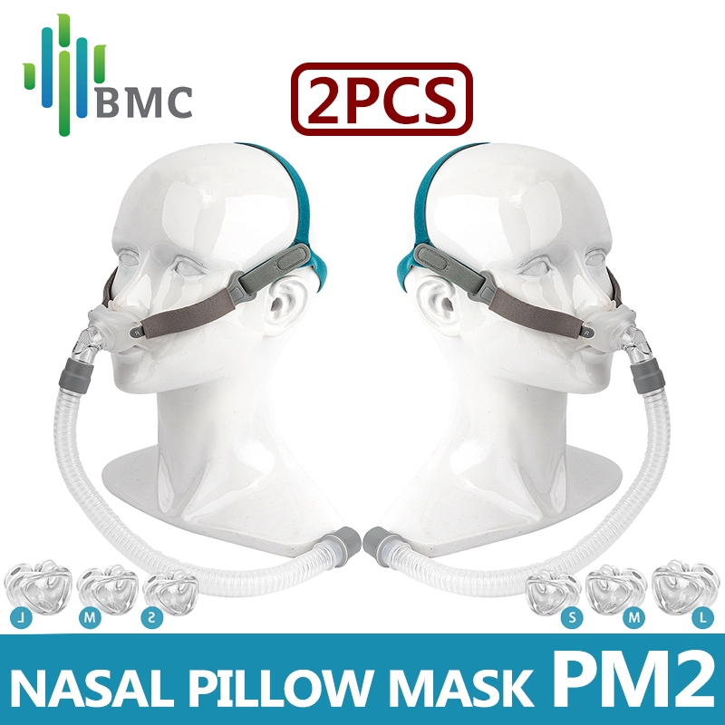 [2 ชิ้น] BMC P2 หมอนรองจมูก ซิลิโคน สามขนาด พร้อมอุปกรณ์ 22 มม. คุณภาพสูง สําหรับเครื่อง CPAP Auto CPAP BPAP