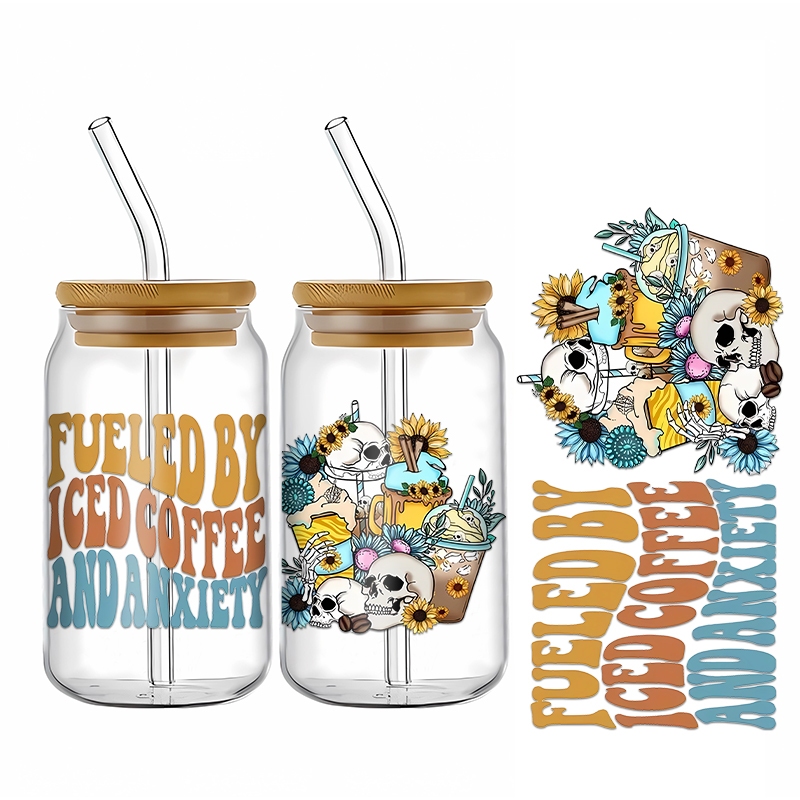 สติกเกอร์ฟิล์มฉีกขาด Uv กันน้ํา มีให้เลือกหลายแบบ เลือกลายได้ สําหรับติดกระติกน้ําร้อน แก้วน้ํา - รูปที่ 2