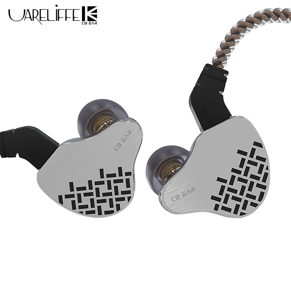 Uareliffe KBEAR Rosefinch หูฟัง 10 มม.แบบไดนามิก Zinc Alloy Faceplate หูฟัง HiFi Sound In-ear Music 