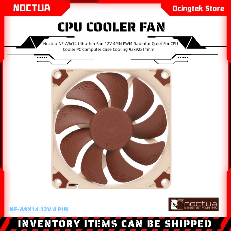 Noctua NF-A9x14 พัดลมระบายความร้อน 12V 4PIN PWM 92x92x14 มม. แบบบางพิเศษ สําหรับ CPU คอมพิวเตอร์ PC