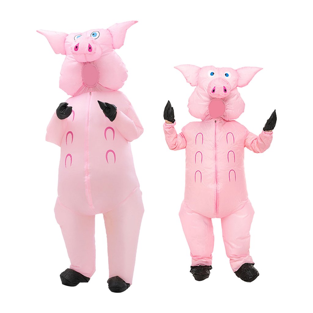 [Szluzhen1] เครื่องแต่งกายคอสเพลย์ รูปหมูเป่าลม สําหรับปาร์ตี้ฮาโลวีน