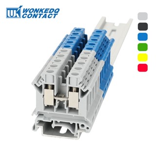 10 ชิ้น UK 10N Din Rail สกรู Terminal Block 10mm2 20-6 AWG U…
