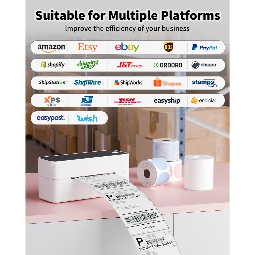 Phomemo 241BT เครื่องปริ้นใบปะหน้า เครื่องพิมพ์สติ๊กเกอร์ บาโค้ด Bluetooth Thermal Printer