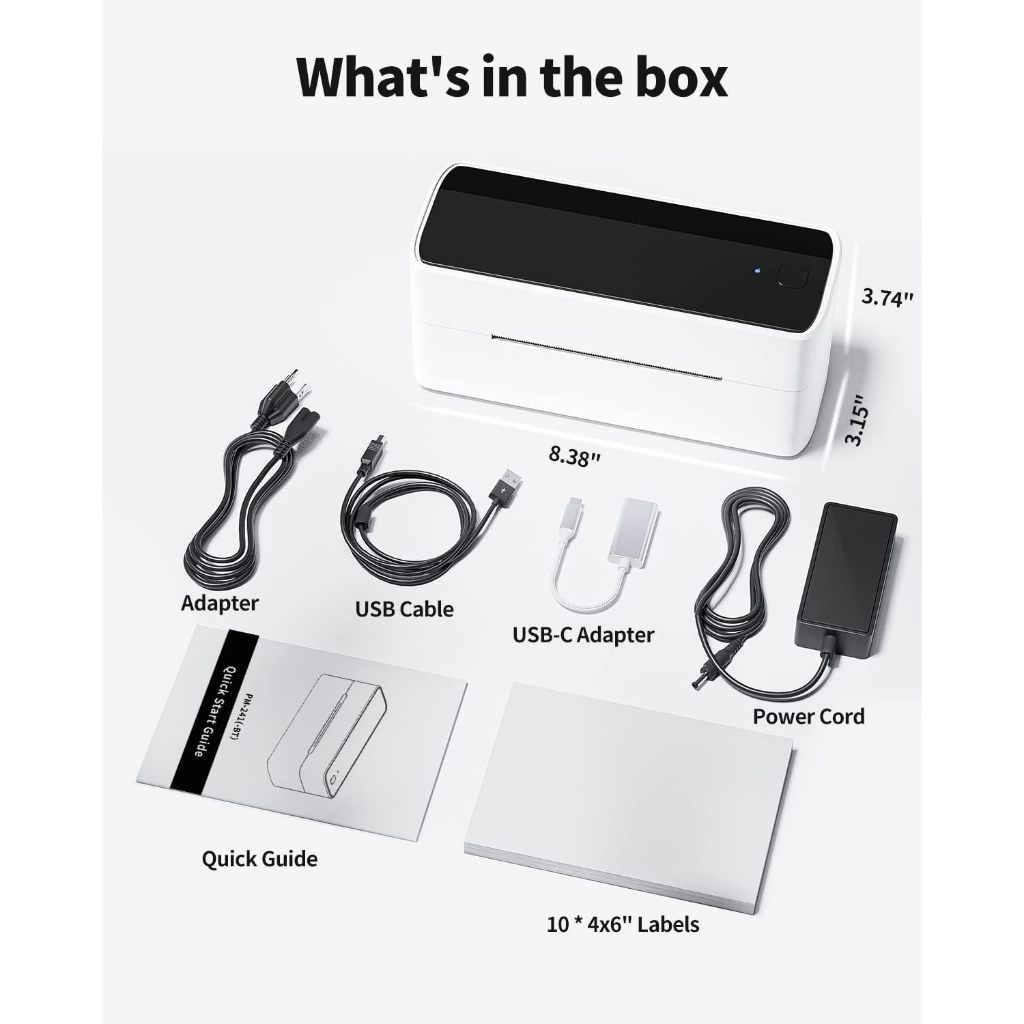 Phomemo 241BT เครื่องปริ้นใบปะหน้า เครื่องพิมพ์สติ๊กเกอร์ บาโค้ด Bluetooth Thermal Printer